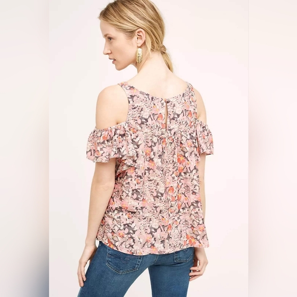 Anthropologie Maeve Hana Open-Shoulder Top - Picture 3 of 4